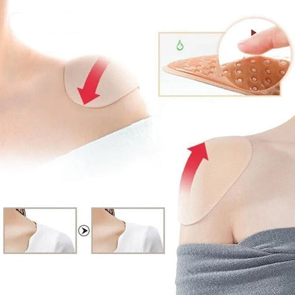 NATURALLY SOFT, NON-SLIP SHOULDER PADS