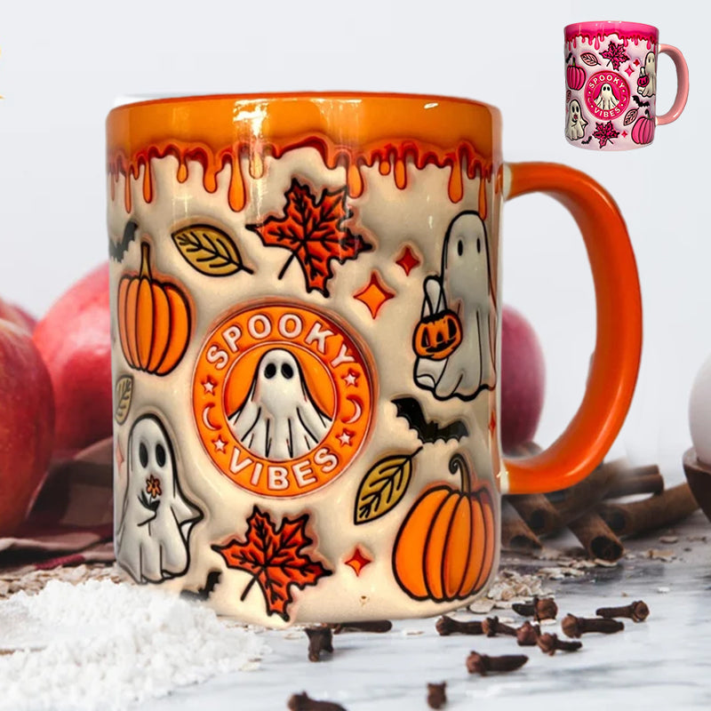 Skanto | Pumpkin Coffee Mug with Ghost