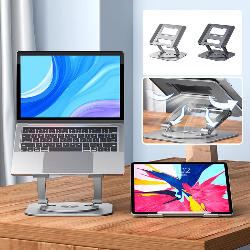 Swiveling aluminum alloy computer stand