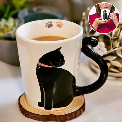Skanto | Cute Handmade Black Cat Lucky Coffee Mug
