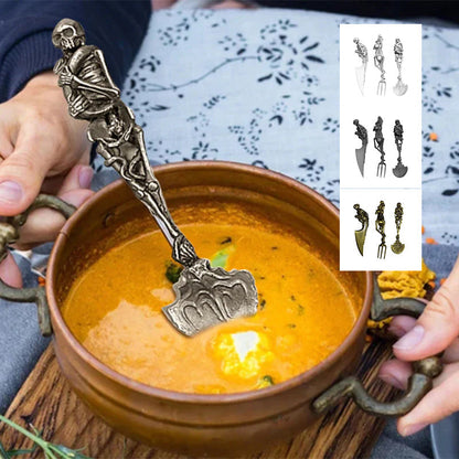 Halloween Gift Skeletal Cutlery Sets | Bowlift