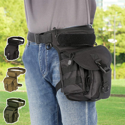 Waterproof tactical nylon waist bag for men, leg bag, travel bag