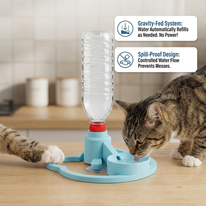 Automatic Pet Water Dispenser – No Power Required, Spill-Proof & Travel-Friendly Bowlift