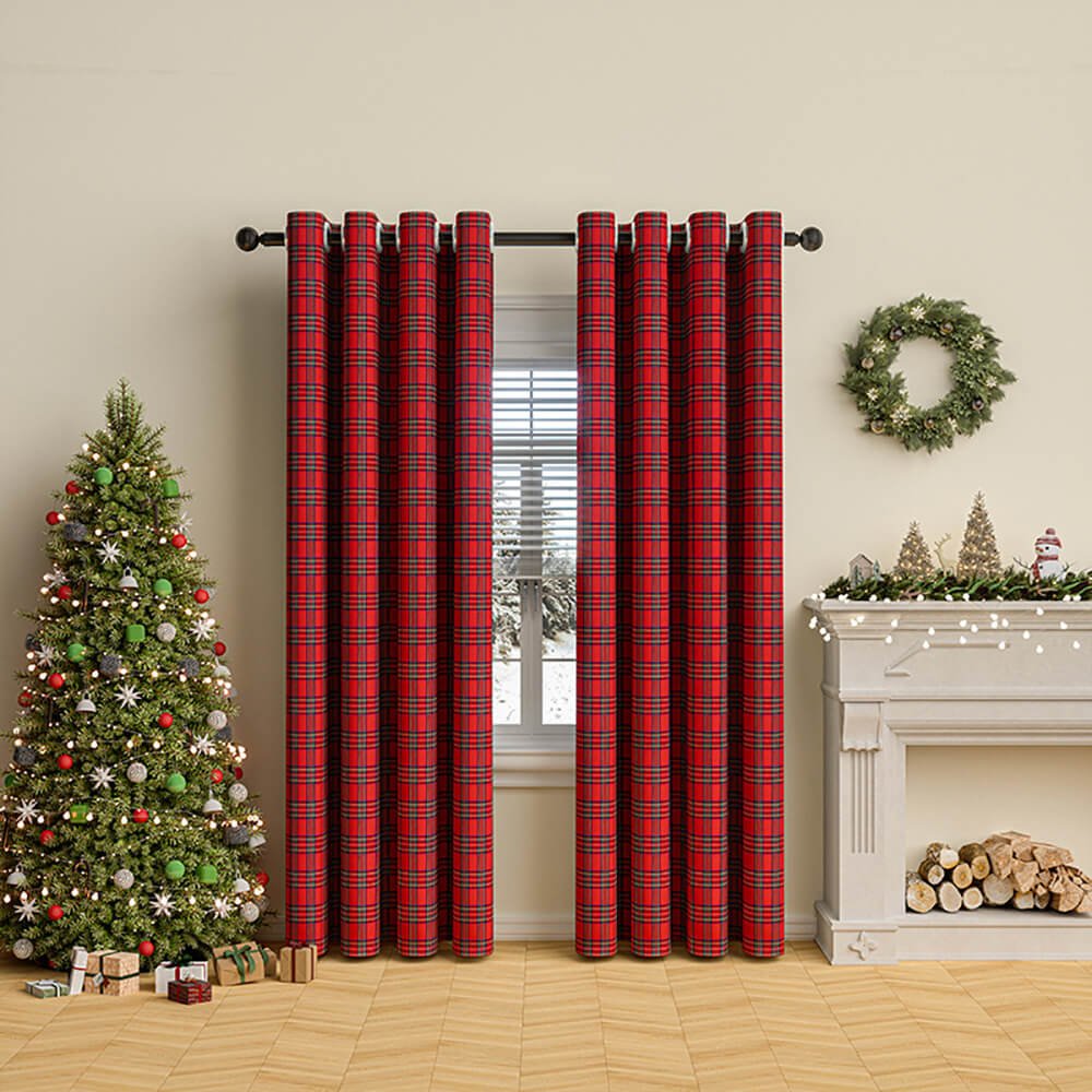 Skanto | Classic Plaid Curtains for Winter Comfort