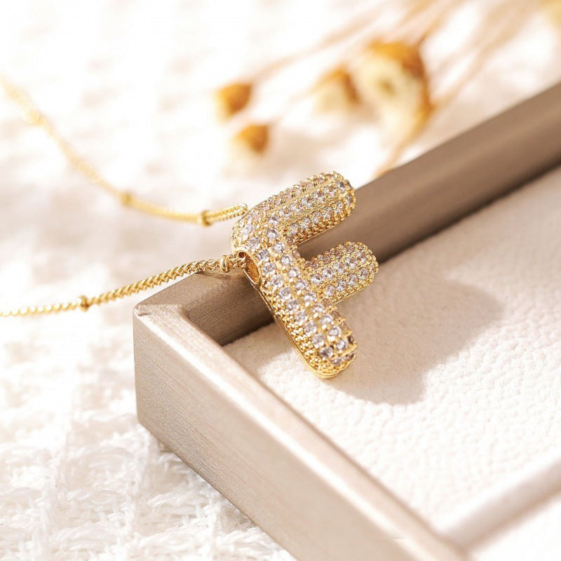 Skanto | Alphabet Diamond Pendant Necklace