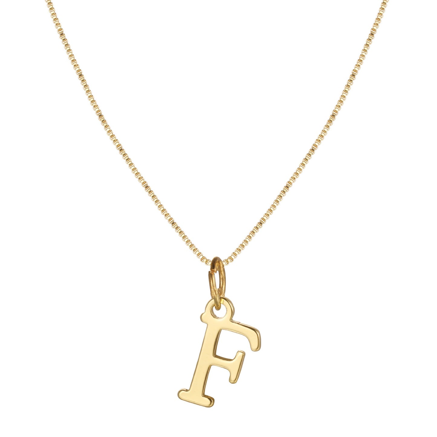 Skanto | 14k Minimal Serif Initial Necklace