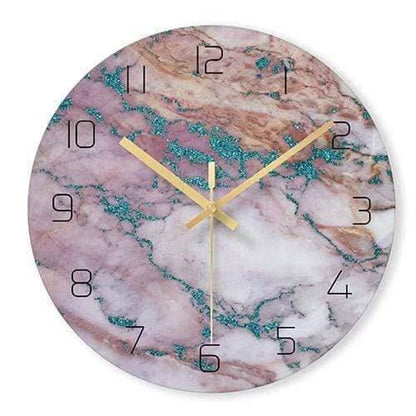 BowLift | Olive - Elegant Wall Clock with Marble Inspiration