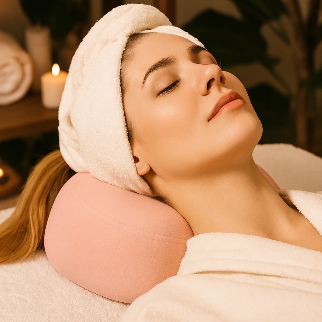 FaceEase | Face‑Down Pillow – Pressure Relief Support – Contoured Memory Foam – Ideal for Massage Beauty & Stomach Sleeping Bowlift
