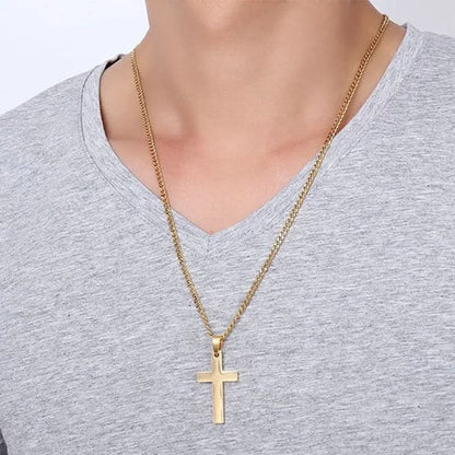 BowLift | Men's Necklace with Stainless Steel Cross Pendant