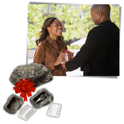 Fake rock for hiding keys