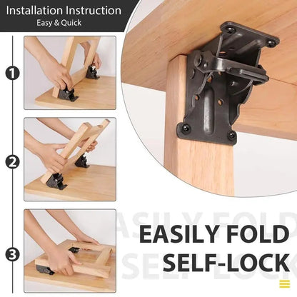 Kalsten | Foldable Heavy-Duty Corner Brackets with Lock – Supports up to 225 kg