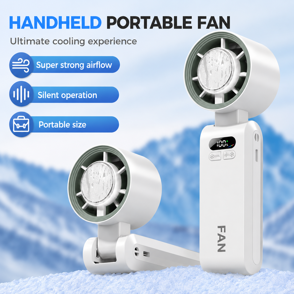 Handheld Portable Fan with Ice Cooler | Kalsten