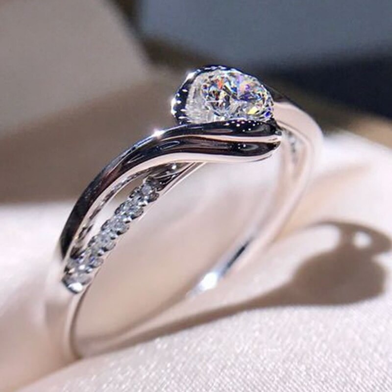 BowLift | Fashion Exquisite Luxury Popular Shiny Green High Quality Zircon Wedding Ring