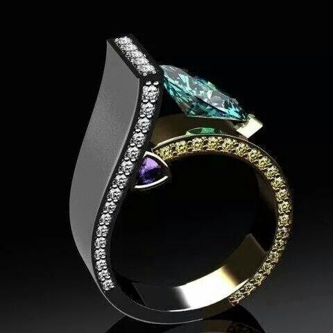 BowLift | Fashion New Ring With Red Stones For Women Vintage Crystal Zircon Rings