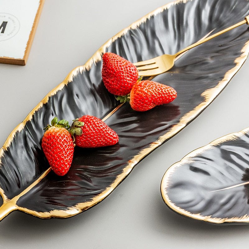 Feather ceramic plate Skanto
