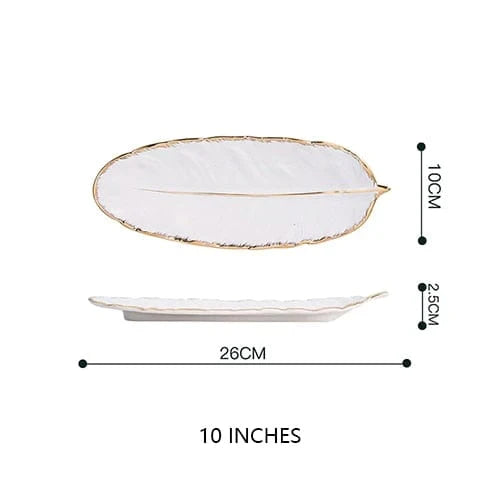 Feather ceramic plate Skanto