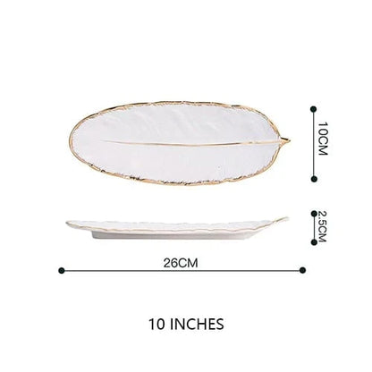 Feather ceramic plate Skanto