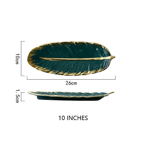 Feather ceramic plate Skanto