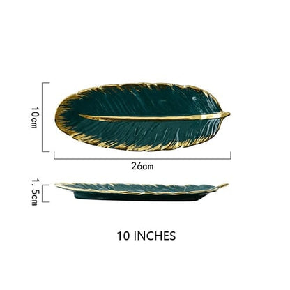 Feather ceramic plate Skanto