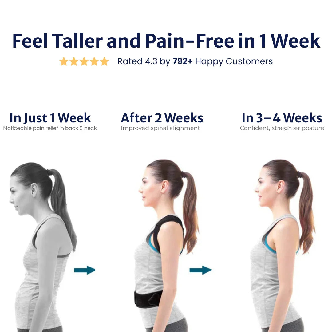 BowLift | Back Posture Corrector | Adjustable, Breathable Design for Men & Women to Improve Posture and Reduce Back Pain