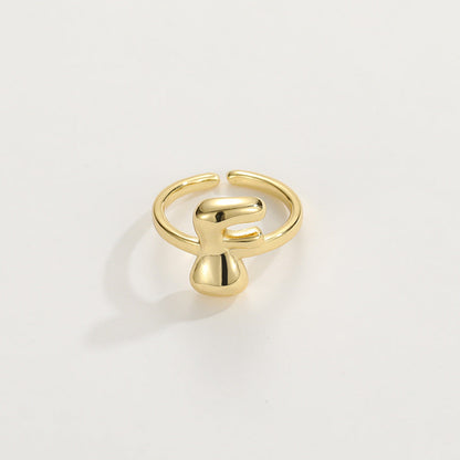 BowLift | Cute Bubble Letter Initial Ring