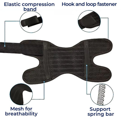 FlexGuard Knee Pads | with Support Compression Springs and Tension Strap - for Stability - Pain Relief and Protection Kalsten