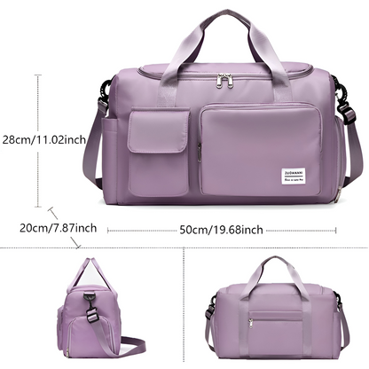 Waterproof Travel Bag with Shoe Compartment – Lightweight Weekend Bag with Plenty of Storage | Bowlift