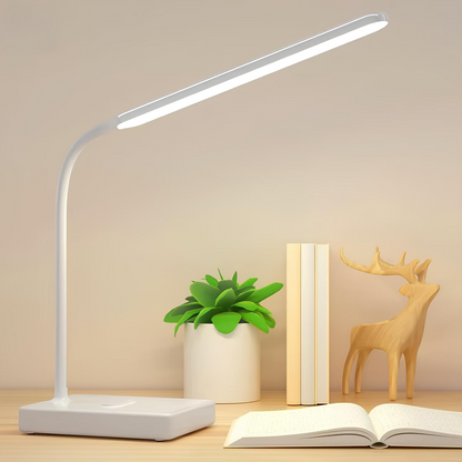 BowLift | LumoFlex Adjustable Desk Lamp – Rechargeable or Plug-In with Flexible Neck & Dimmable Light