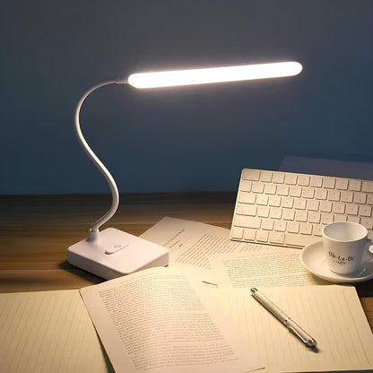 BowLift | LumoFlex Adjustable Desk Lamp – Rechargeable or Plug-In with Flexible Neck & Dimmable Light