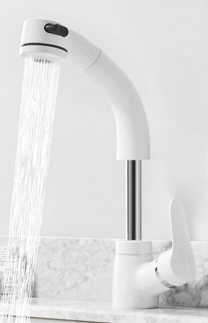 BowLift | FlexiStream Adjustable Bathroom Faucet Pull-Out Elegant Finish