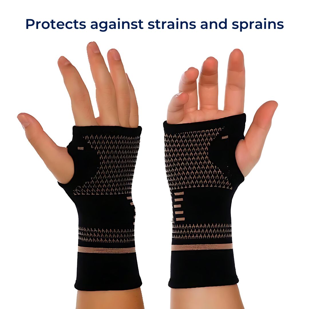 FlexiSupport Wrist Brace | Daily Support and Pain Relief - Breathable, Ideal for Injuries, Chronic Pain - Post-Surgery Recovery Bowlift