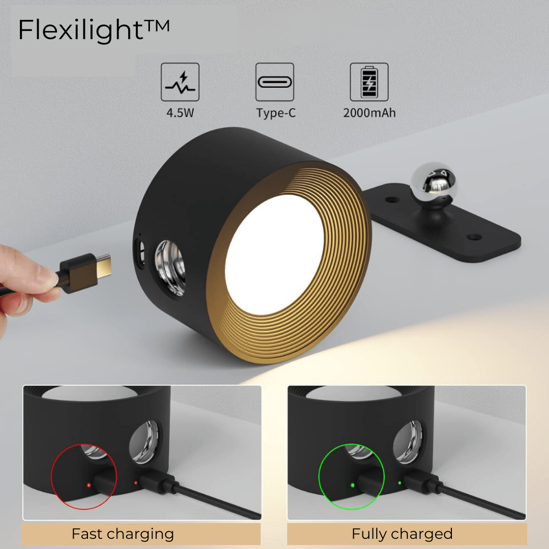 Skanto | Wireless Rechargeable 360° Wall Lamp | Energy-Saving LED, Touch Control & Versatile Home Lighting