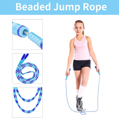 Skanto | Flexirope – Adjustable Beaded Jump Rope for Effective Cardio Training