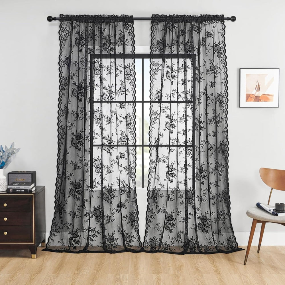Skanto | Floral Grace Sheer Curtains