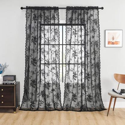 Skanto | Floral Grace Sheer Curtains