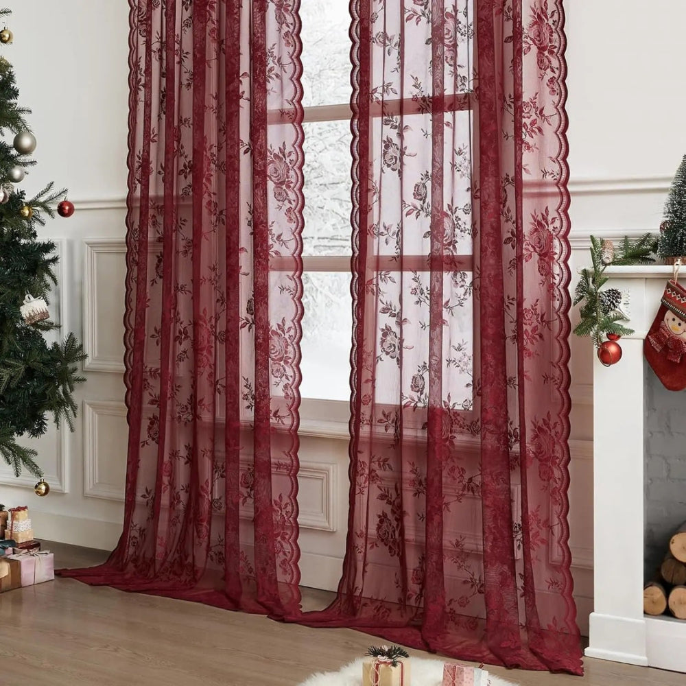 Skanto | Floral Grace Sheer Curtains
