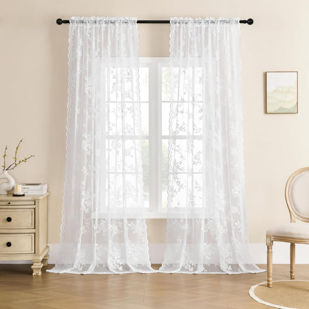 Skanto | Floral Grace Sheer Curtains