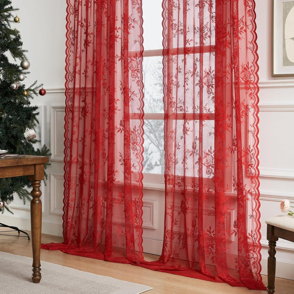 Skanto | Floral Grace Sheer Curtains