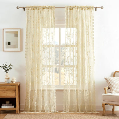 Skanto | Floral Grace Sheer Curtains