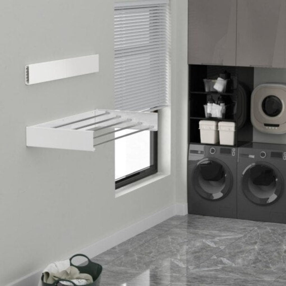 Wall-mounted drying system for clothes, foldable | Skanto