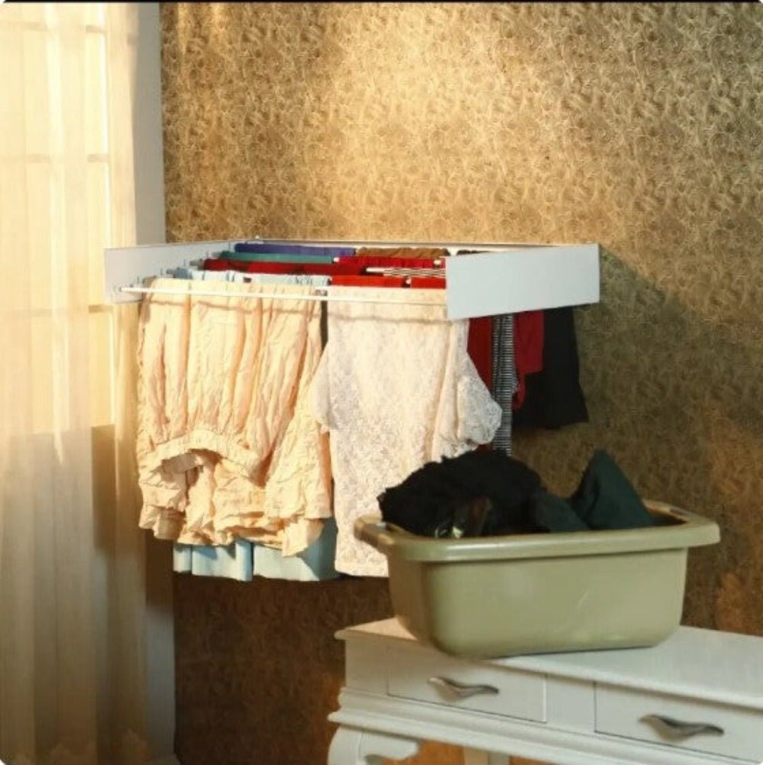 Wall-mounted drying system for clothes, foldable | Skanto