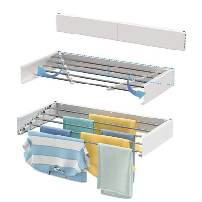 Wall-mounted drying system for clothes, foldable | Skanto
