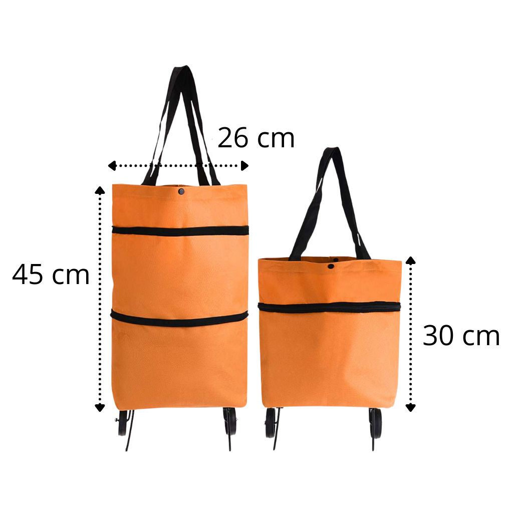 Foldable Shopping Bag with Wheels 30L