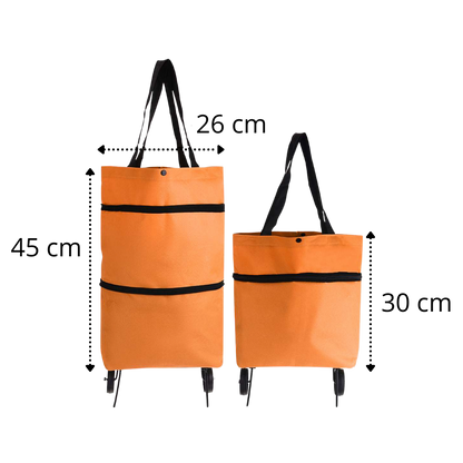 Foldable Shopping Bag with Wheels 30L