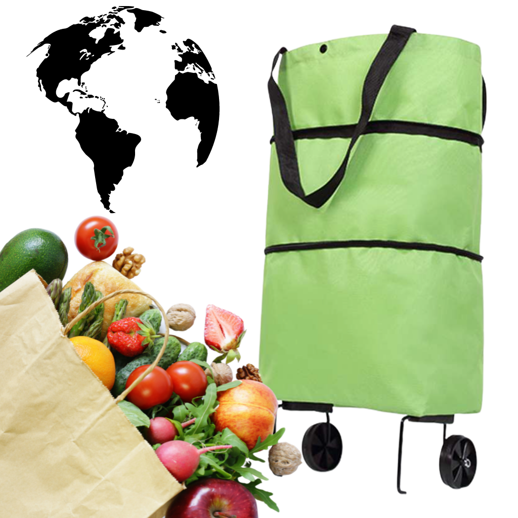 Foldable Shopping Bag with Wheels 30L