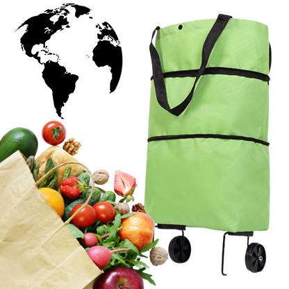 Foldable Shopping Bag with Wheels 30L
