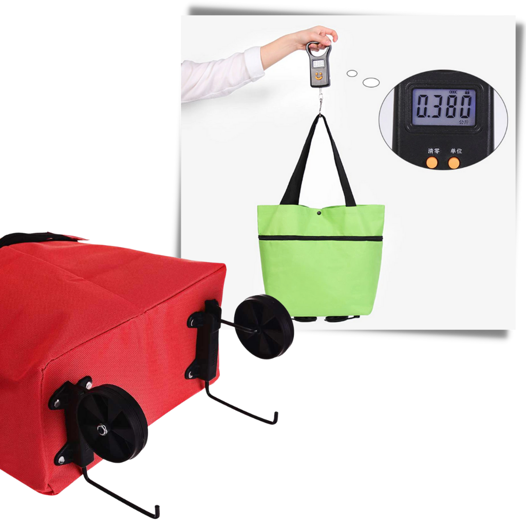 Foldable Shopping Bag with Wheels 30L