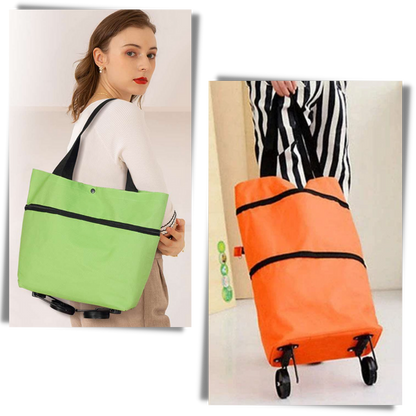 Foldable Shopping Bag with Wheels 30L