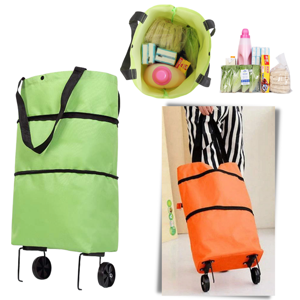 Foldable Shopping Bag with Wheels 30L