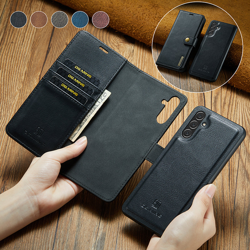 2-in-1 leather flip case with detachable cover for Samsung Galaxy